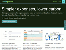 Tablet Screenshot of claimexpenses.com